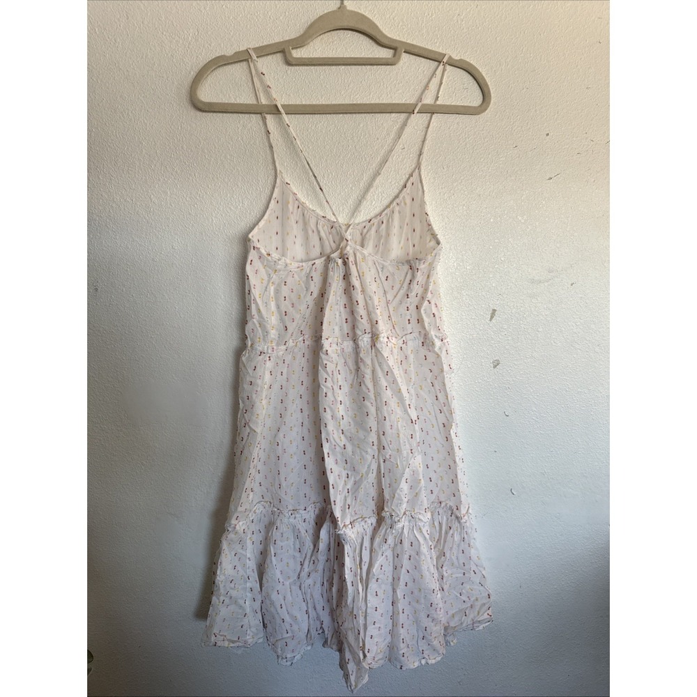 Madewell Tiered Cover-Up Dress in Rainbow Clipdot Women's Medium - Picture 3 of 7